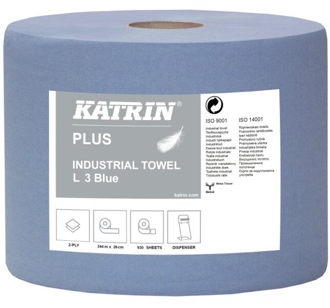 Katrin Plus, industriālais papīra dvielis ruļļos L2, 2-slāņu