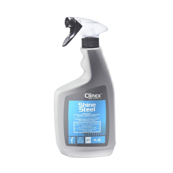 Nerūsējoša tērauda virsmu tīrīšanas un pulēšanas līdzeklis  CLINEX SHINE STEEL 650ml	